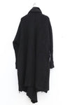 Marc Le Bihan Gillette Asymmetric Sweater Cardigan Alpaca 2735 France MLB-2735-HEI Black
